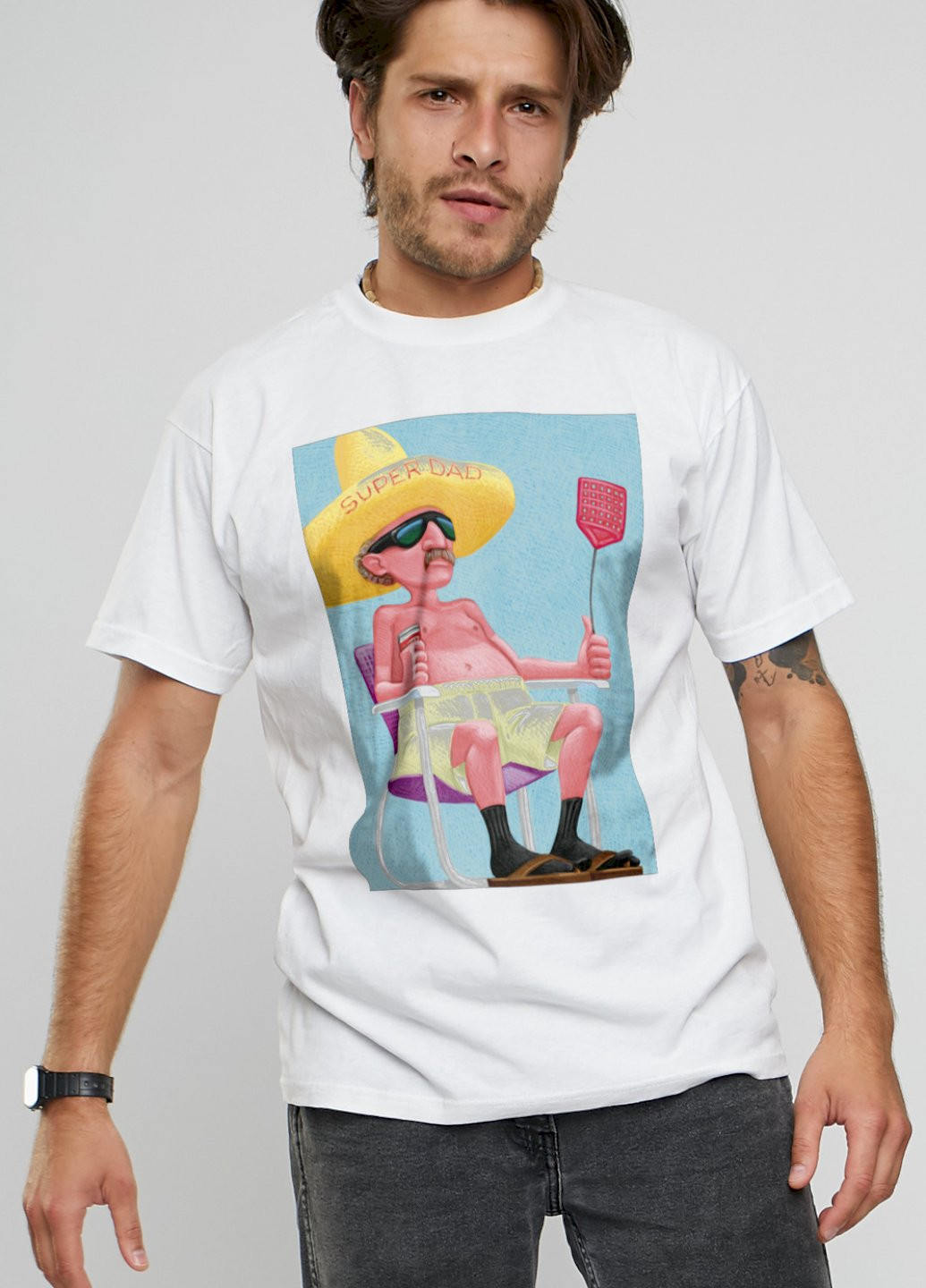 Белая футболка мужская YAPPI