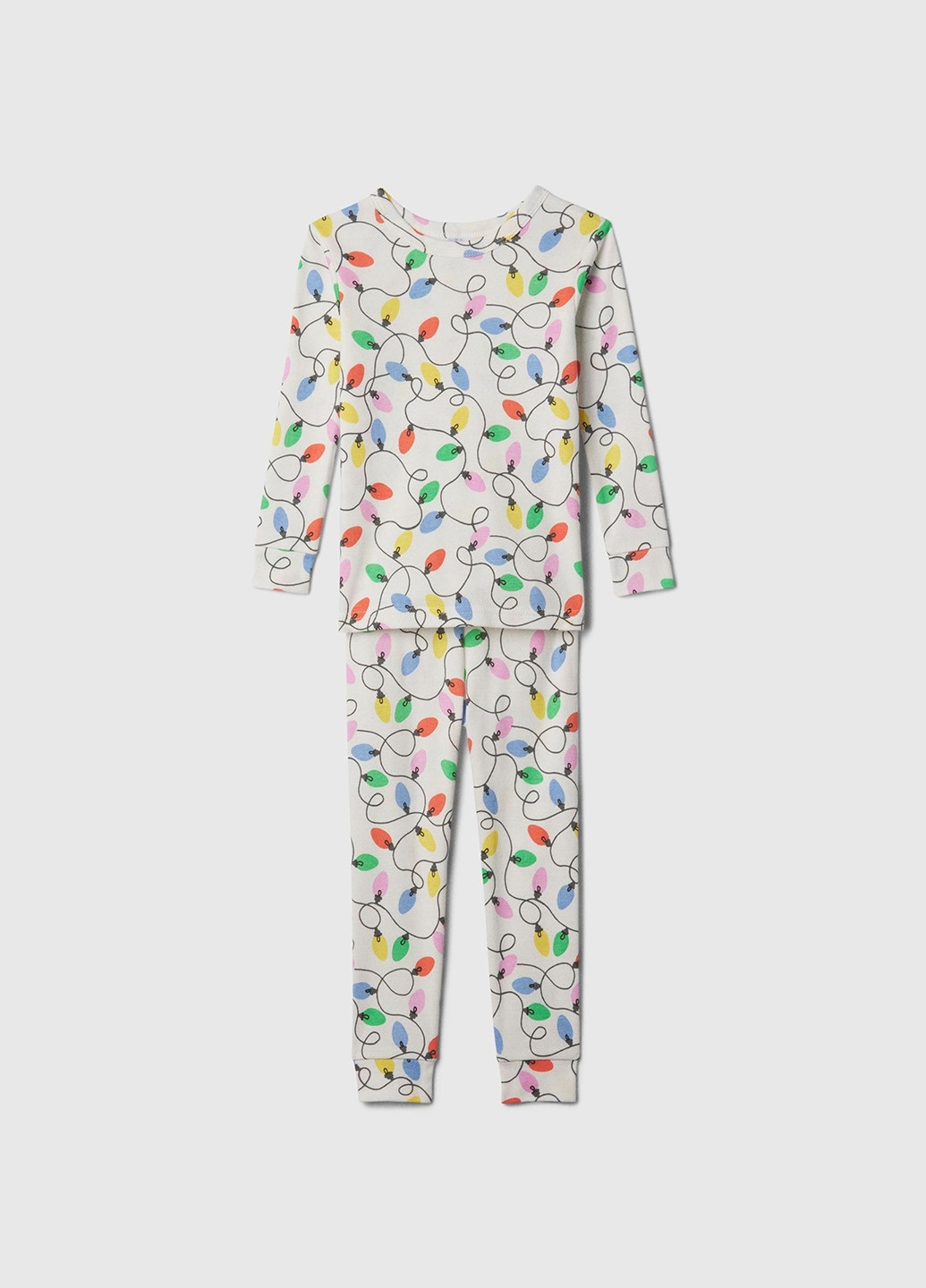 Белая всесезон пижама (лонгслив, брюки) лонгслив + брюки Gap