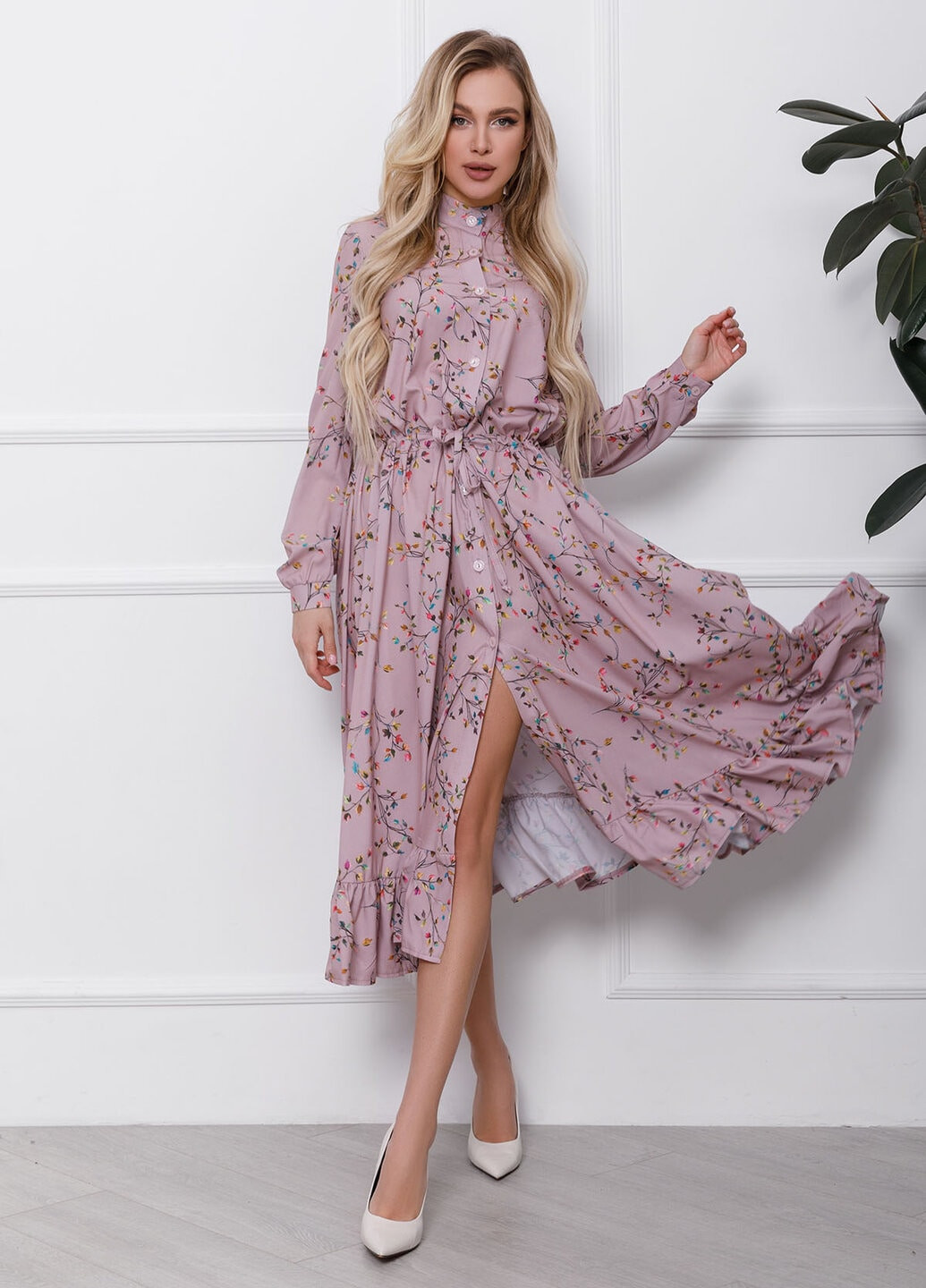 Комбинированное вечернее платья ISSA PLUS с цветочным принтом