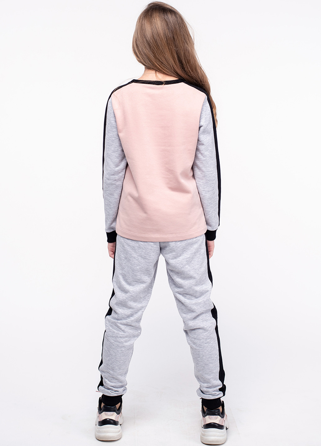 Світло-рожевий демісезонний костюм (світшот, брюки) брючний Vidoli