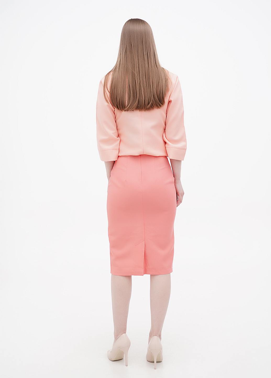 Розовая кэжуал однотонная юбка Maurini карандаш