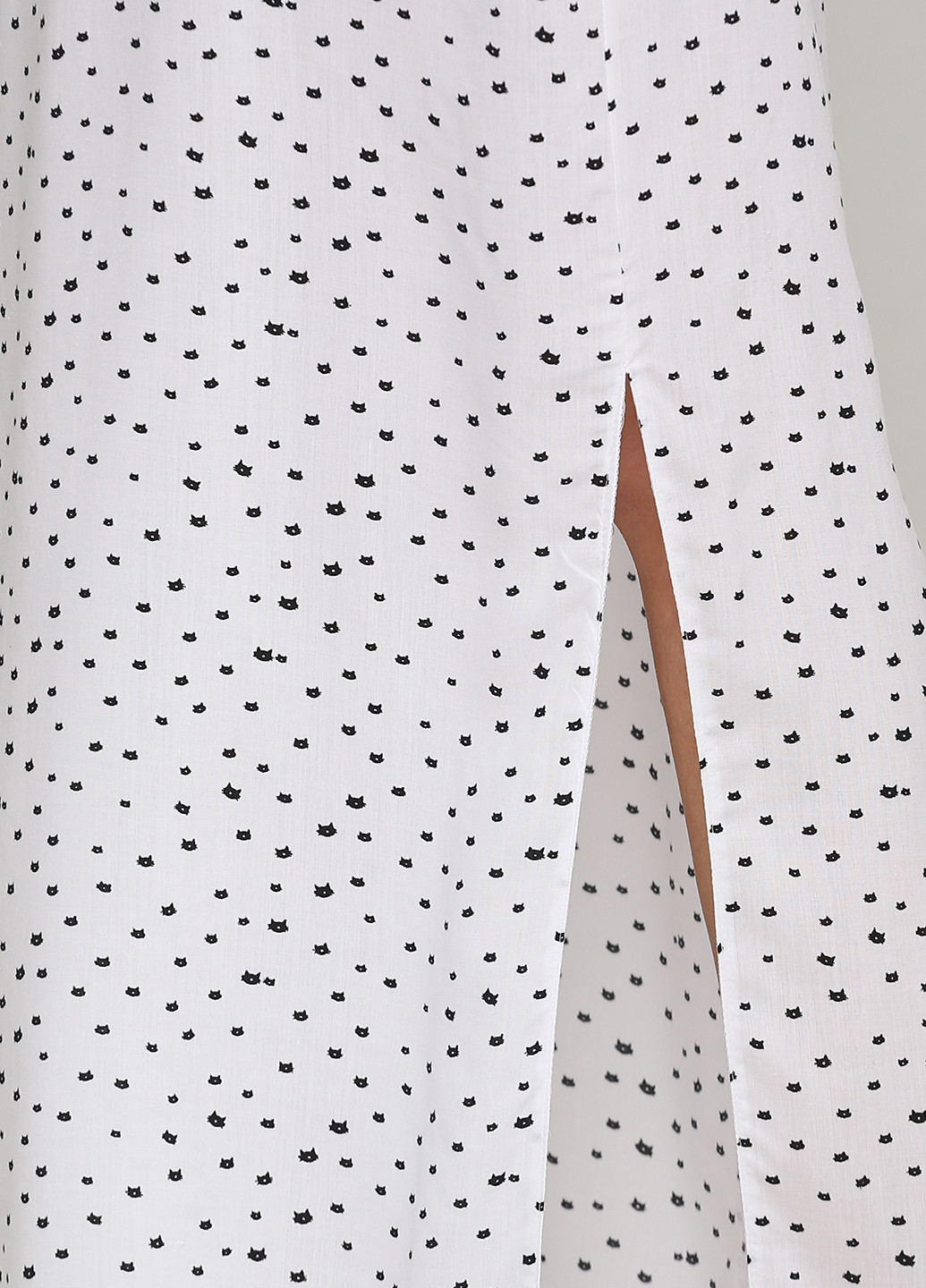 Черно-белое кэжуал платье а-силуэт ANVI с абстрактным узором