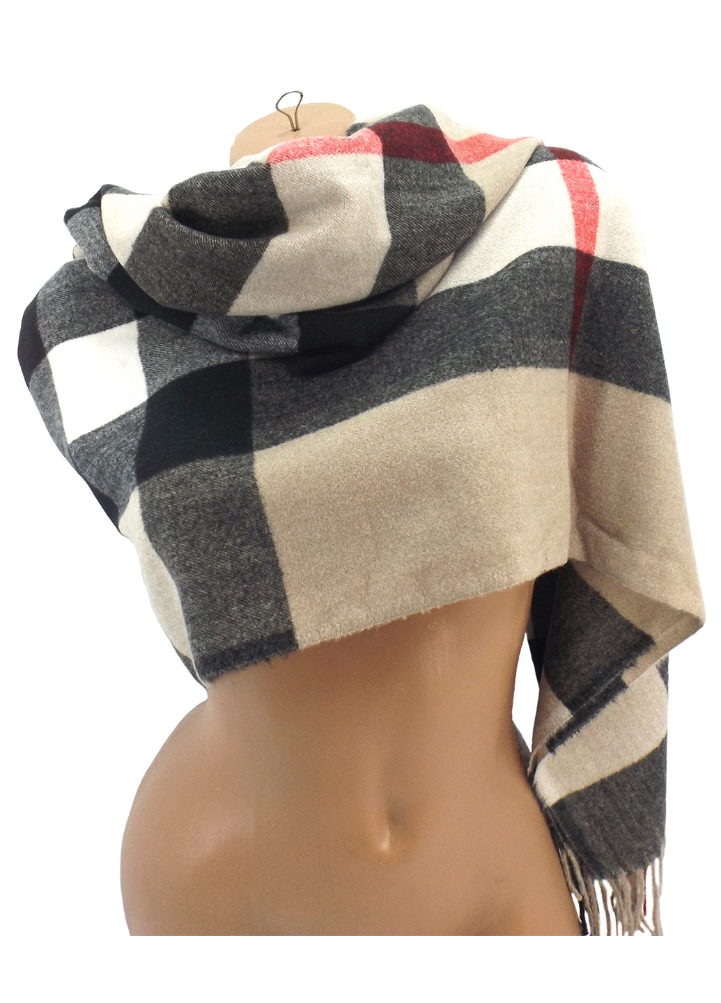 Жіночий вовняний шарф Sky Cashmere Burberry, бежевий LuxWear S176003 (225001114)