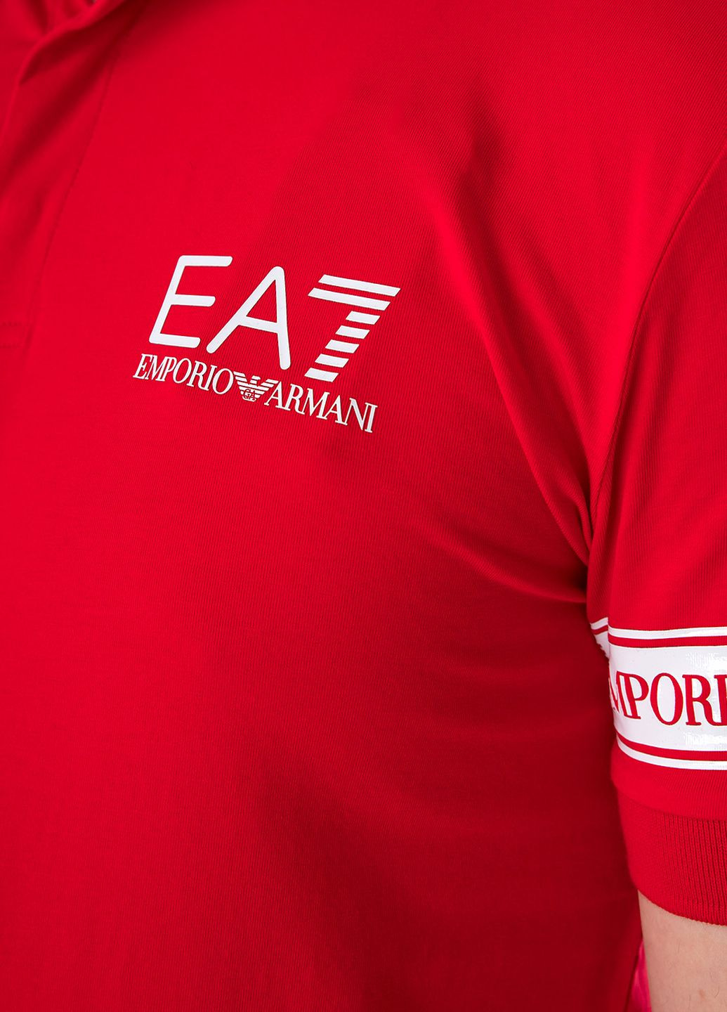Червона футболка поло кор. рукав ARMANI EA7