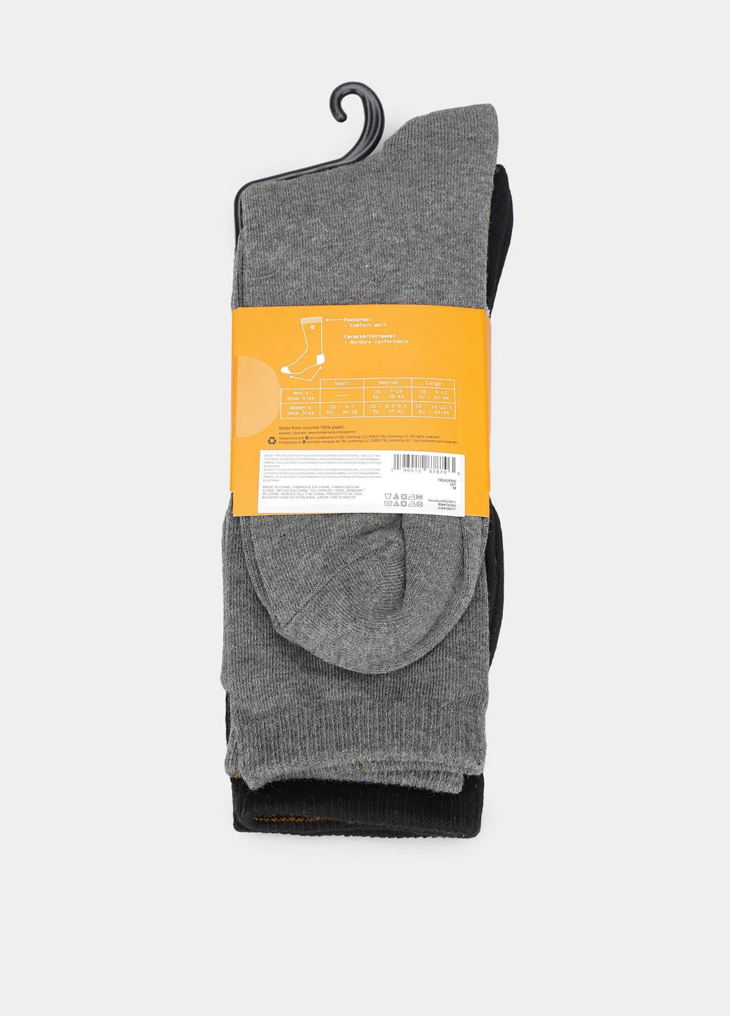 Чёрные носки (2 пары) Timberland логотипы (330225889)