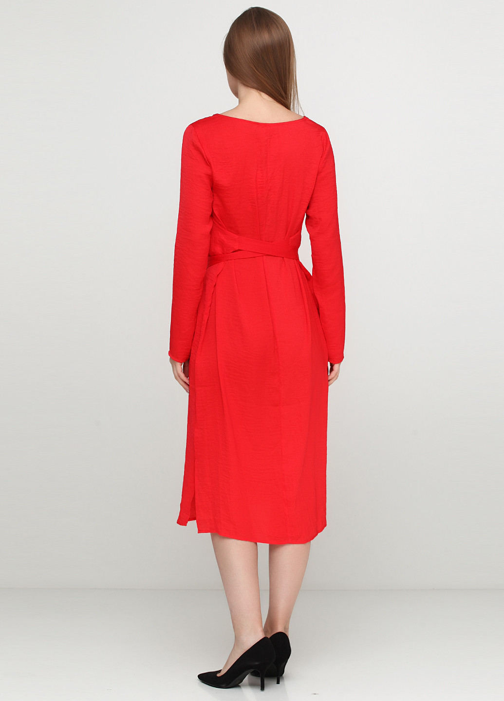 Красное кэжуал платье Vila однотонное