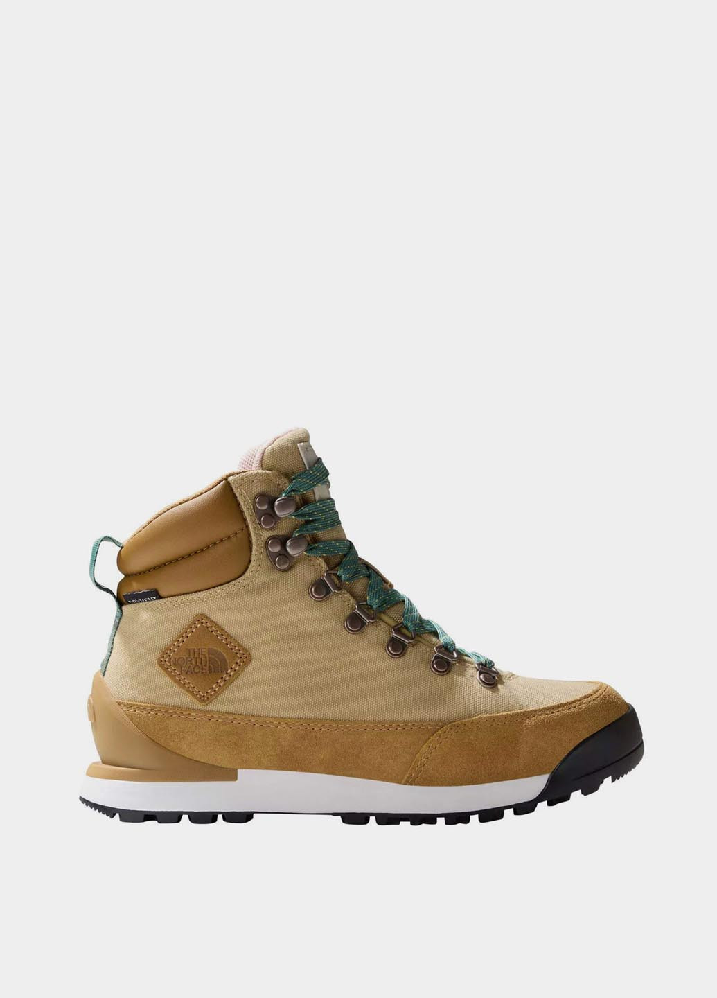 Осенние ботинки The North Face с белой подошвой из натуральной замши, тканевые