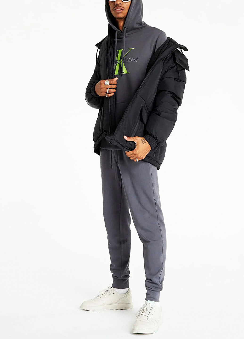 Черная зимняя куртка Calvin Klein