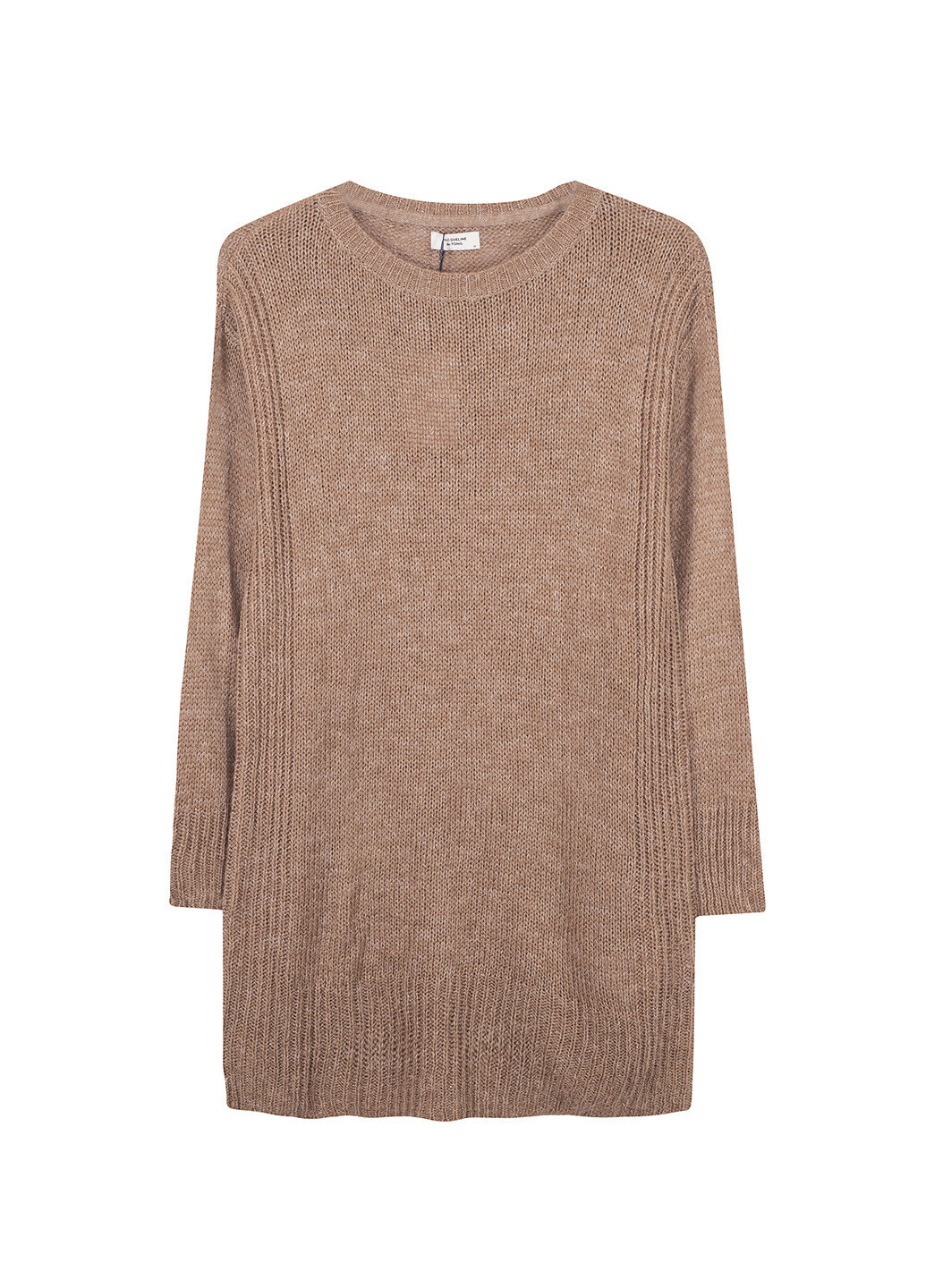 Коричневое кэжуал платье платье-свитер Jacqueline de Yong однотонное