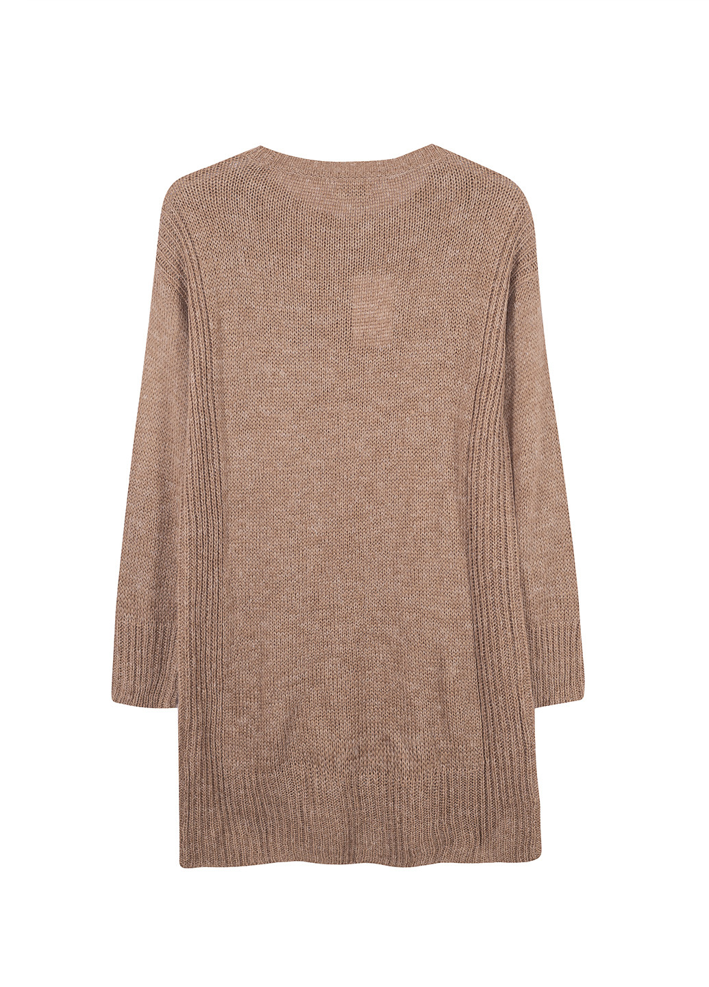 Коричневое кэжуал платье платье-свитер Jacqueline de Yong однотонное