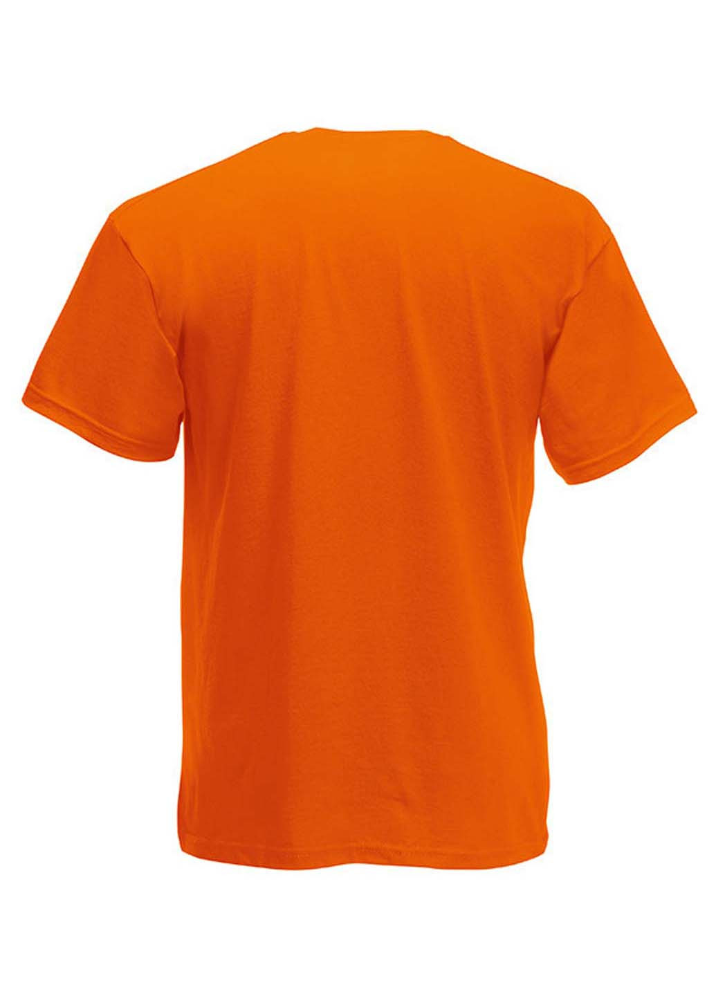 Оранжевая футболка Fruit of the Loom Valueweight v-neck