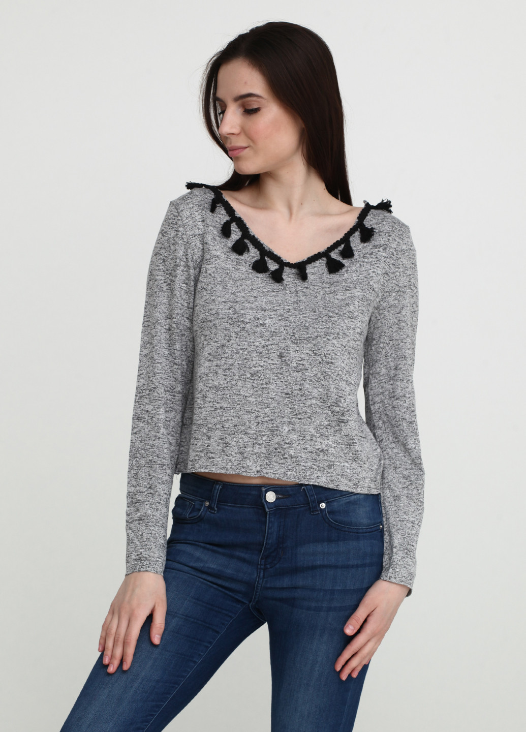 Сірий демісезонний пуловер пуловер Mixx
