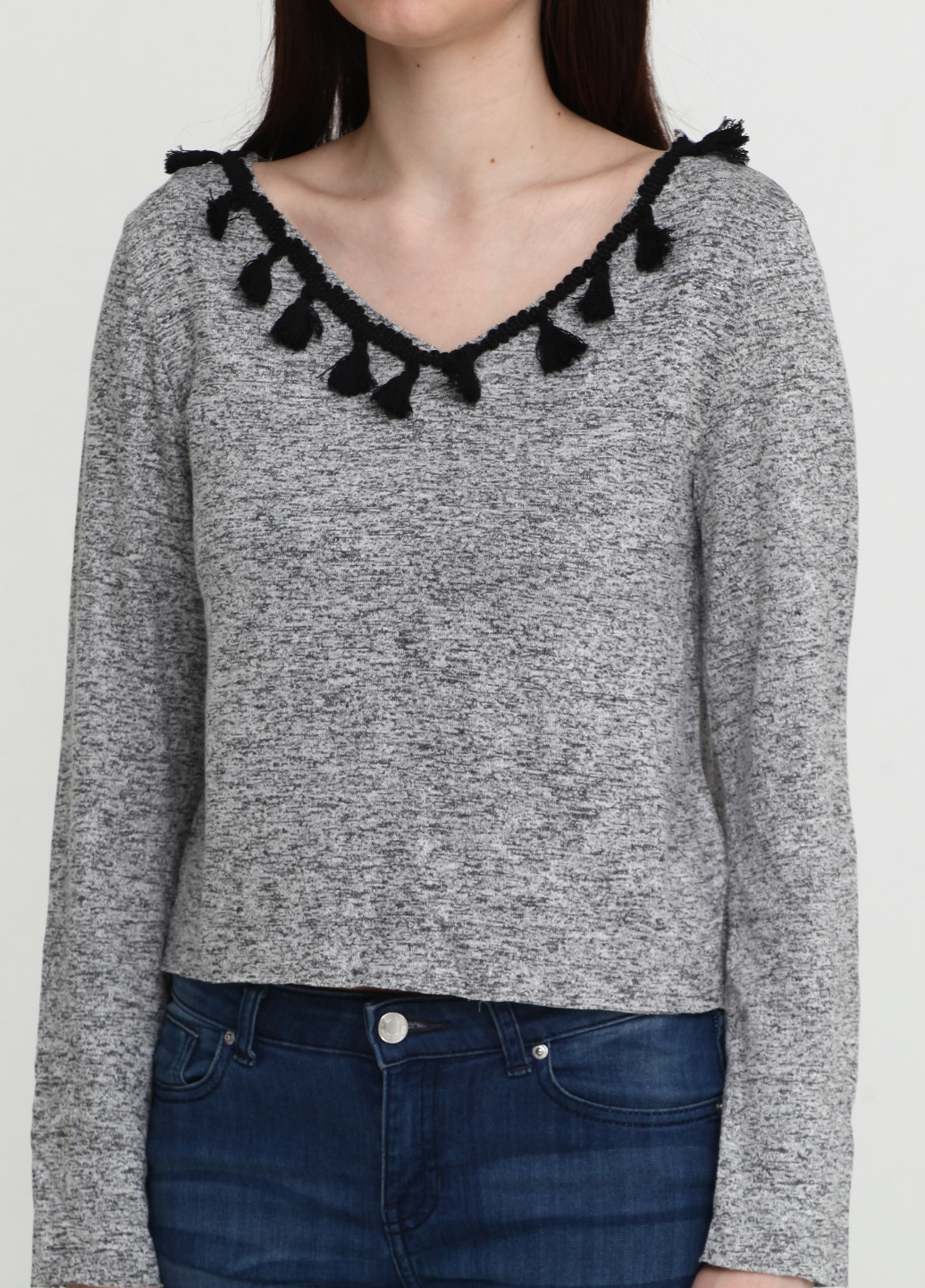 Серый демисезонный пуловер пуловер Mixx