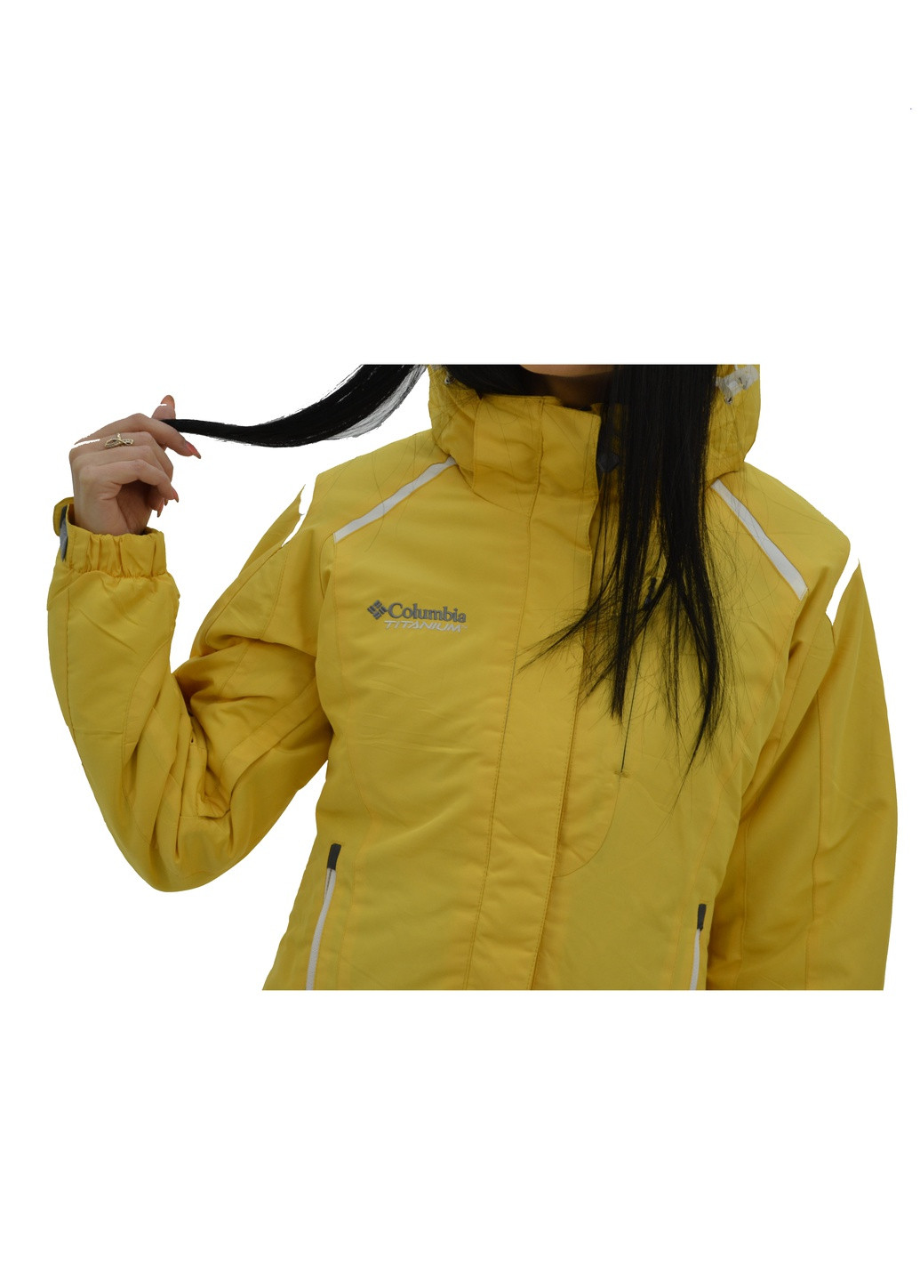 Желтая зимняя куртка женская Columbia