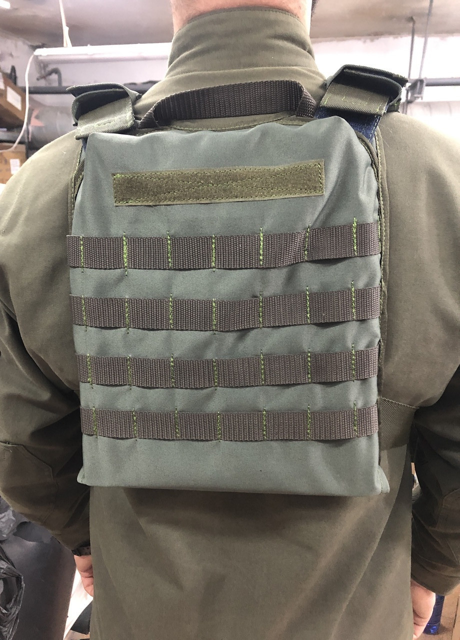 Плитоноска для военных со стропами MOLLE UkrCossacks 1.0 зеленая No Brand (253135495)
