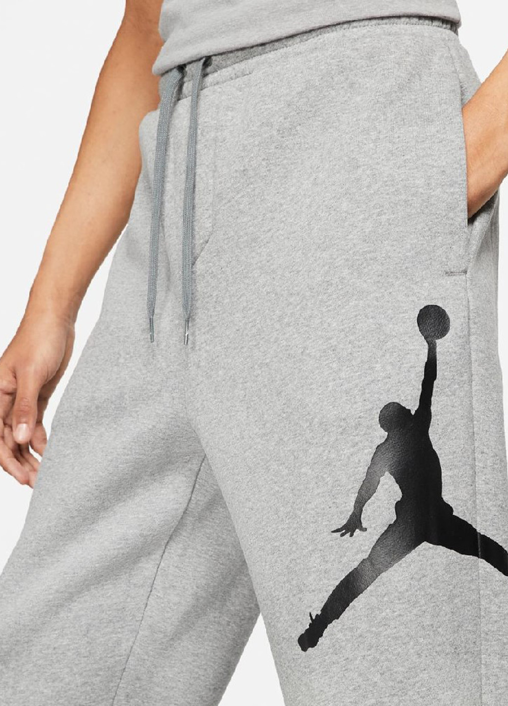 Серые спортивные демисезонные джоггеры брюки Jordan