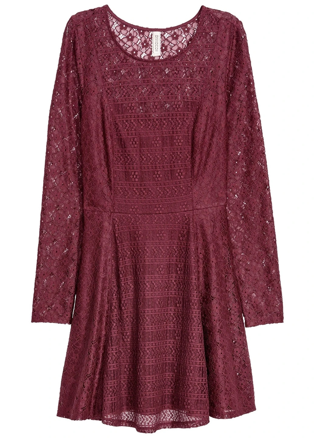 Бордова святковий сукня кльош H&M однотонна