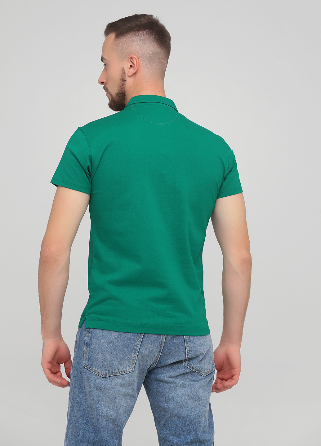 Изумрудная футболка-поло для мужчин La Martina однотонная