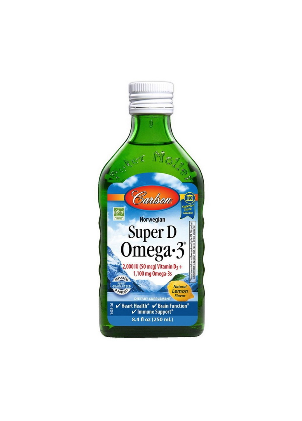 Витамин Д3 Super D Omega 3 2000 IU Vitamin D3 + 1100 mg Omega-3s 250 мл Carlson Labs (255409204)