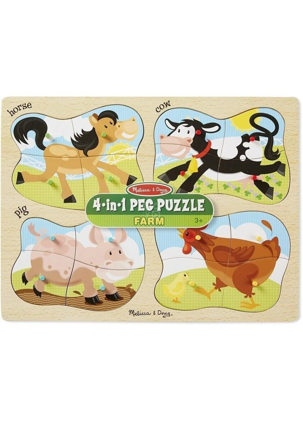 Пазл 4 в 1 Ферма (MD9858) Melissa&Doug (249984380)