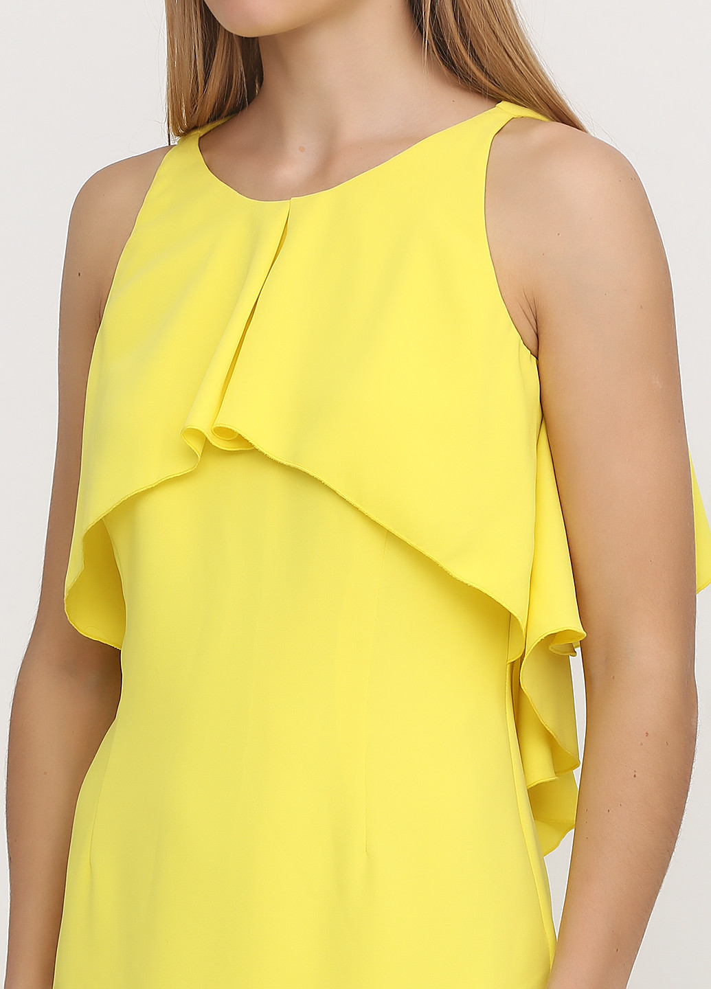 Желтое кэжуал платье Pedro Del Hierro однотонное