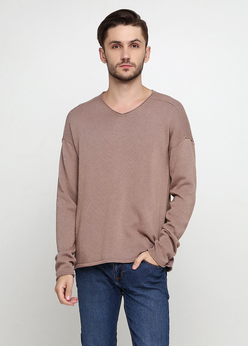 Кавовий демісезонний пуловер пуловер Sisley