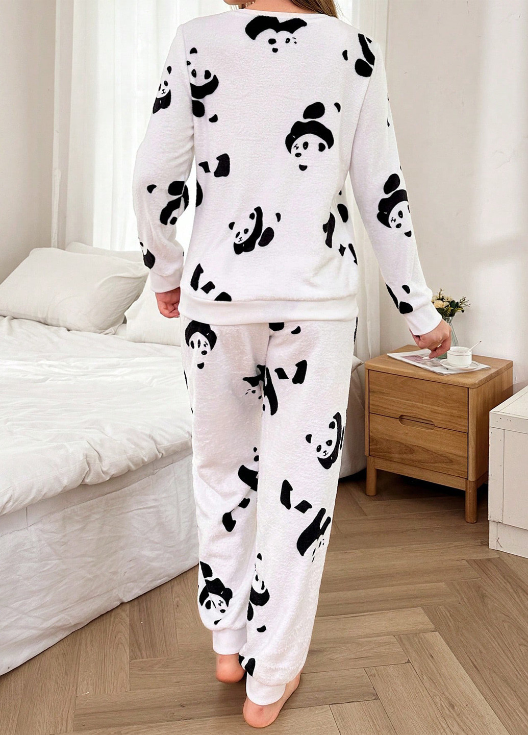 Белая всесезон пижама (свитшот, брюки) свитшот + брюки SHEIN