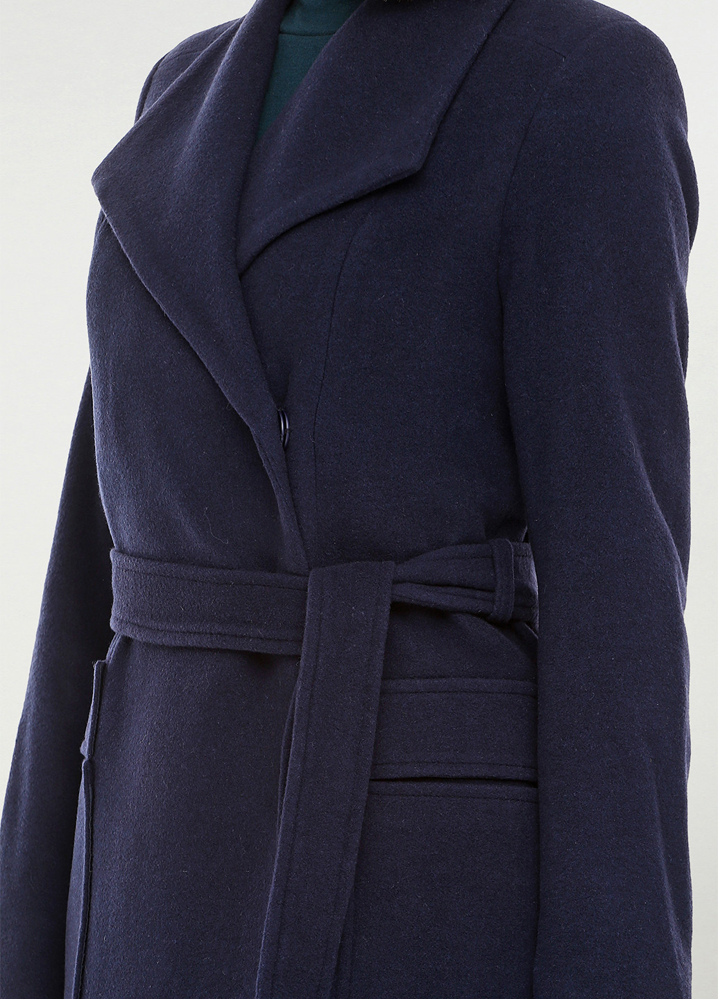 Темно-синее демисезонное Пальто Florens