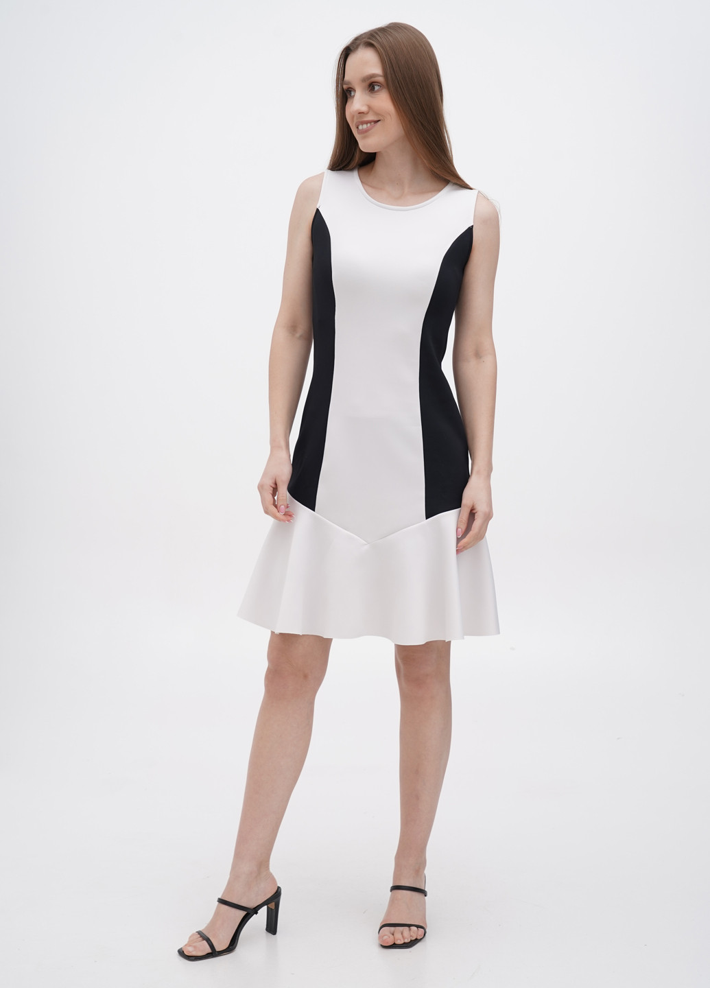 Білий кежуал сукня Gossip колор блок