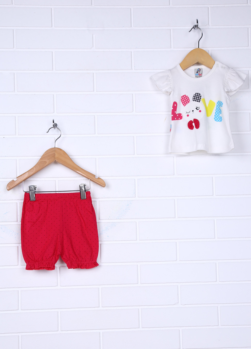 Красный летний комплект (футболка, шорты) Gok Nes