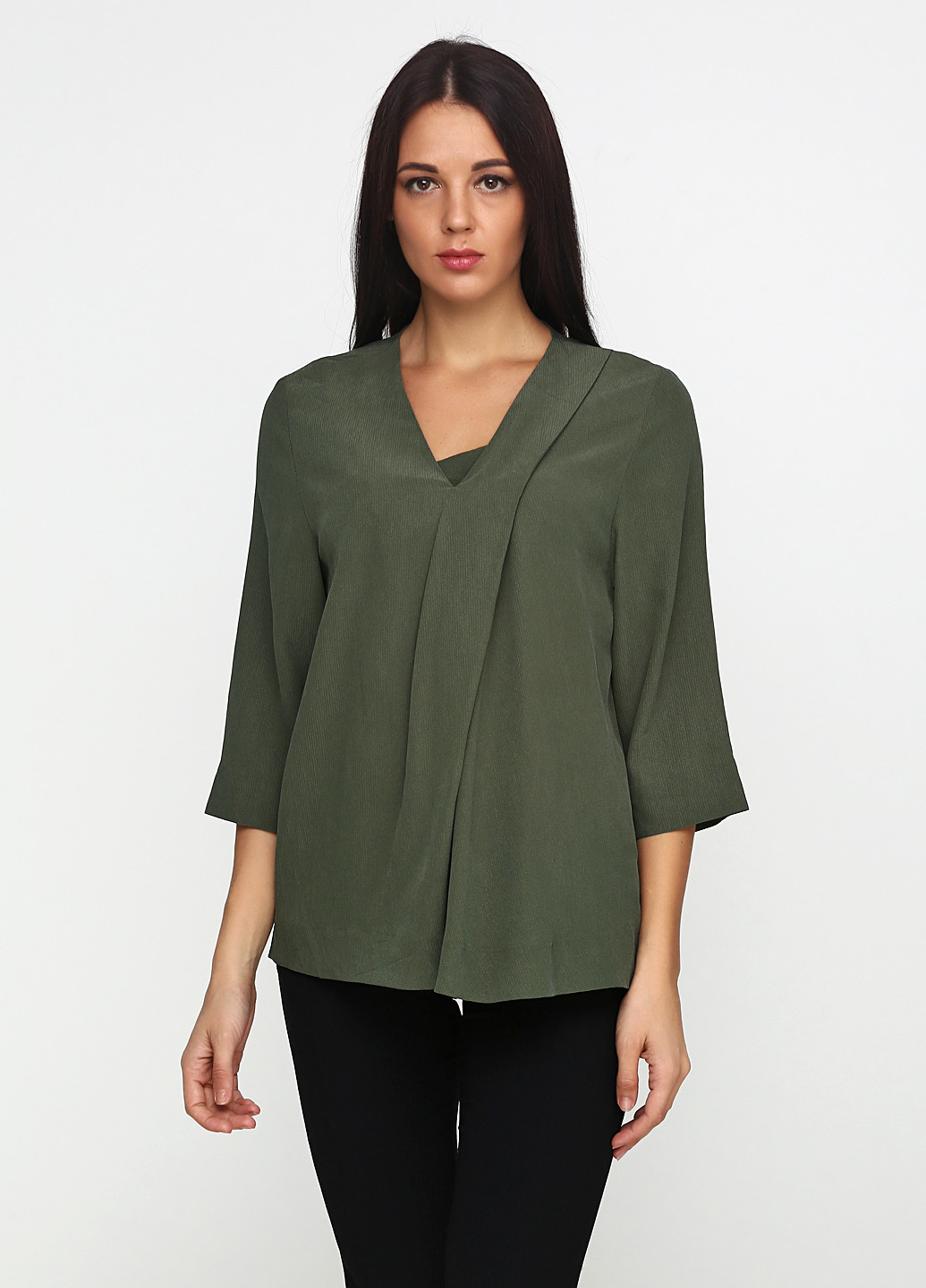 Оливковая (хаки) демисезонная блуза Cos