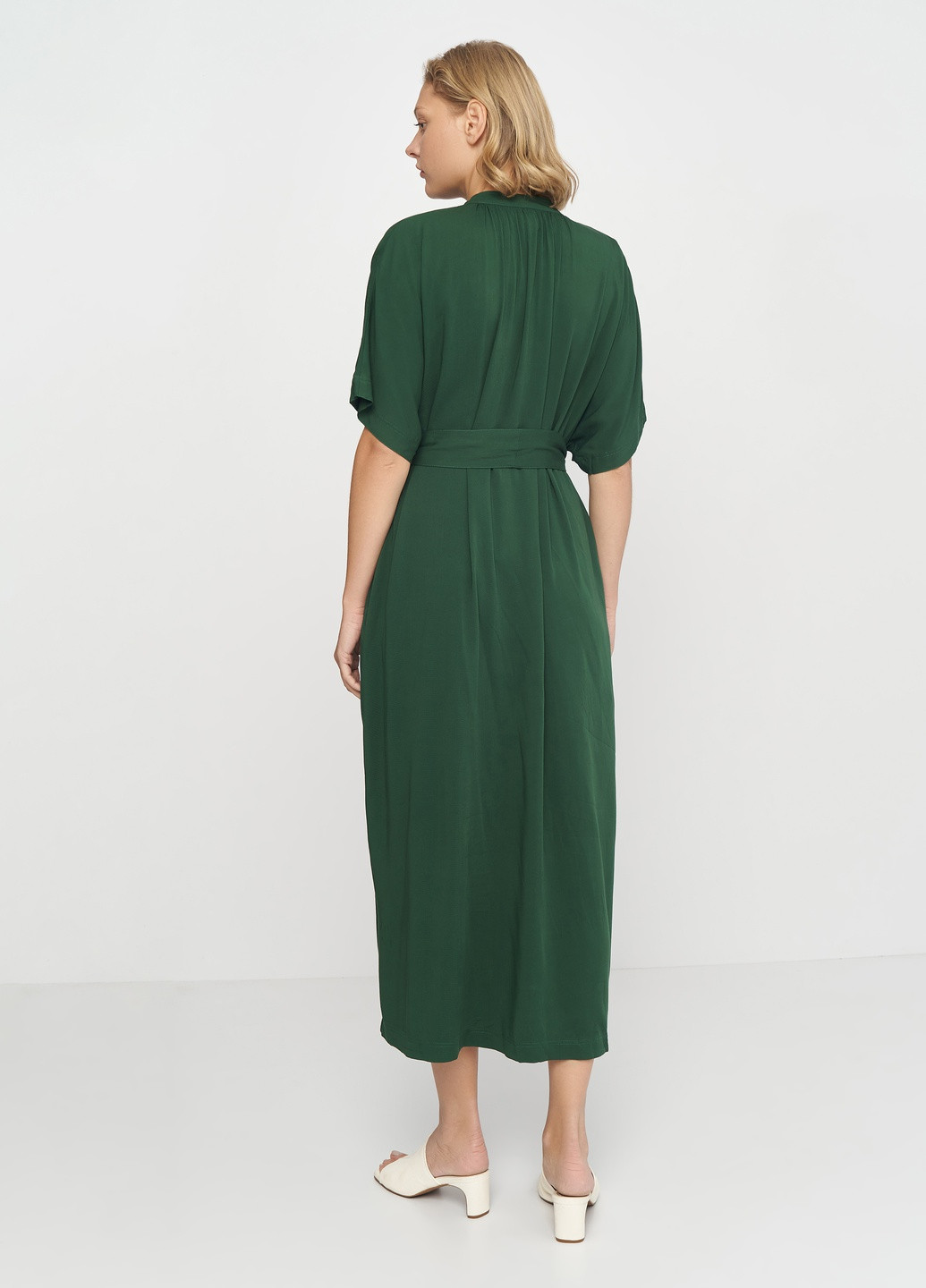 Зеленое повседневный платье оверсайз H&M однотонное