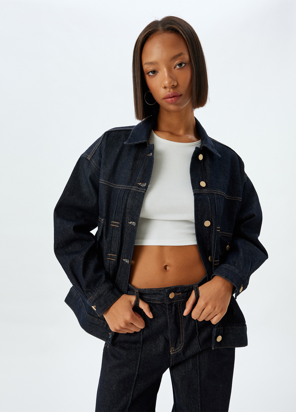 Темно-синяя летняя куртка KOTON