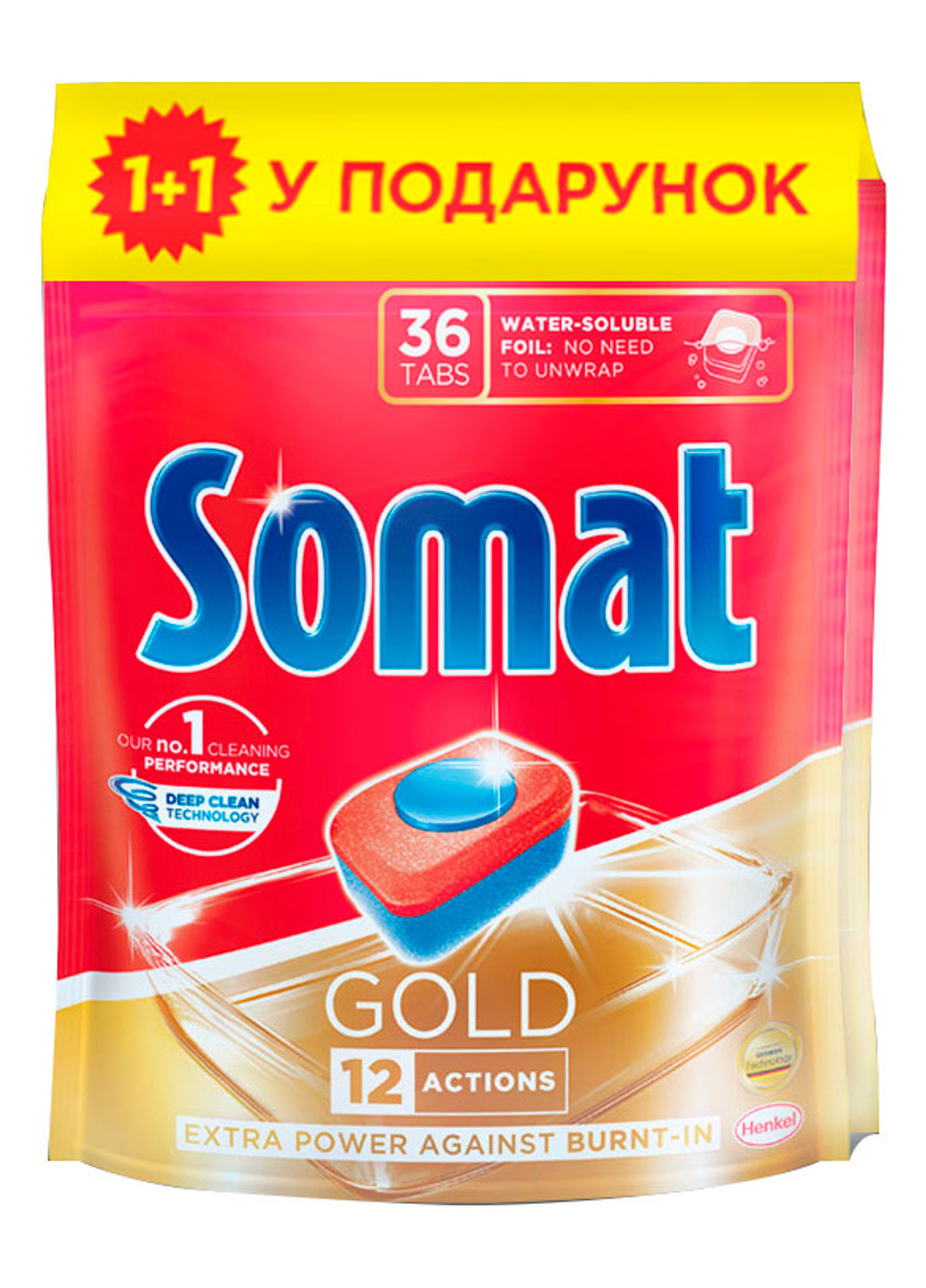 Таблетки для посудомийної машини Gold 2 шт. (36 шт.+36 шт.) Somat (199845750)