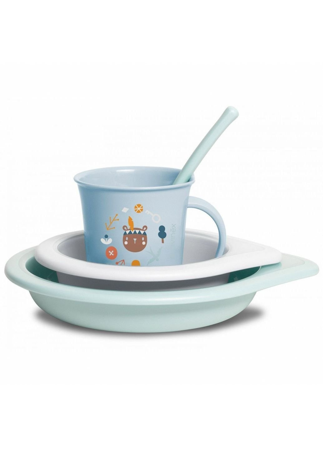 Набор детской посуды Лесные истории голубой Suavinex (252250017)