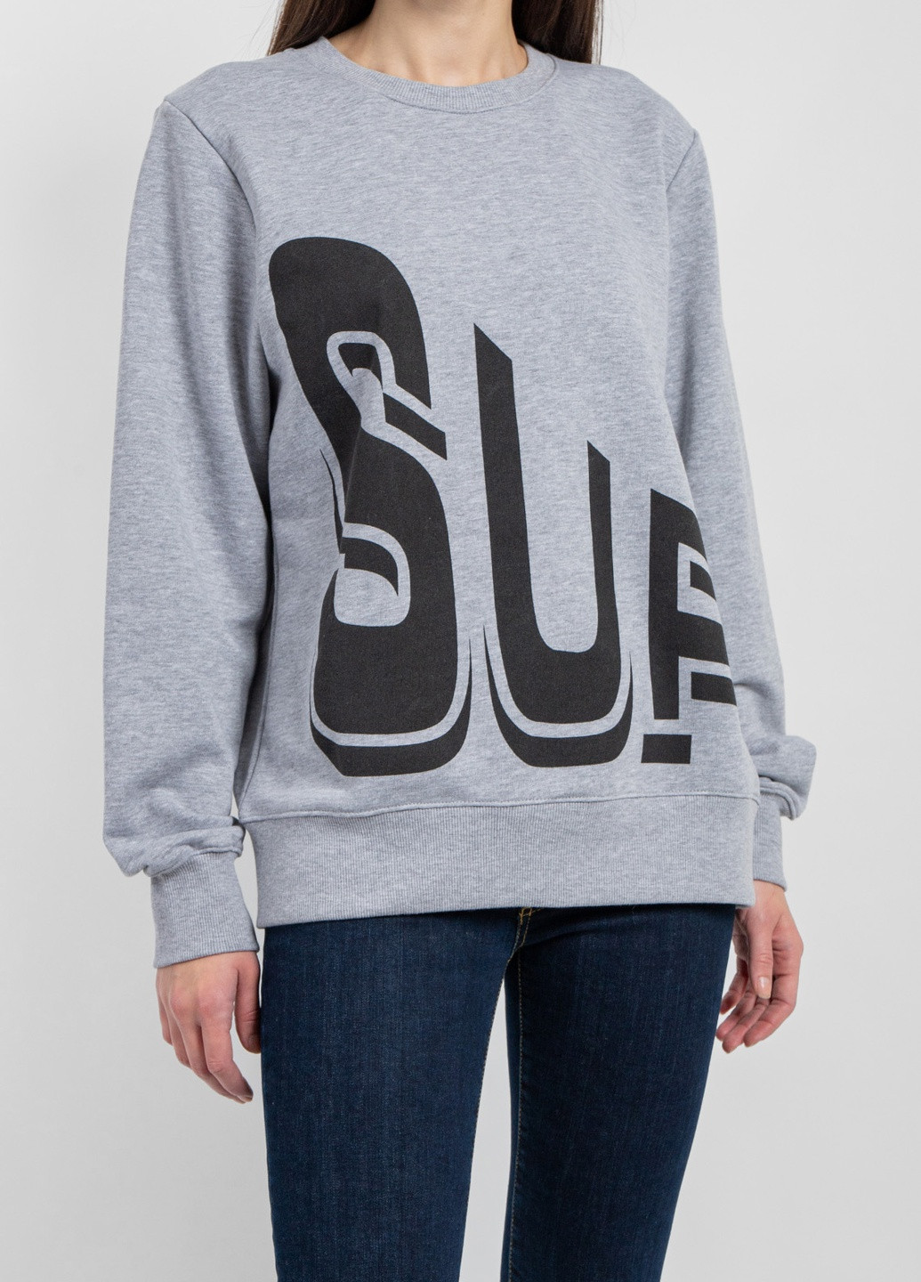 Сірий світшот Supreme Spain однотонний (251905329)