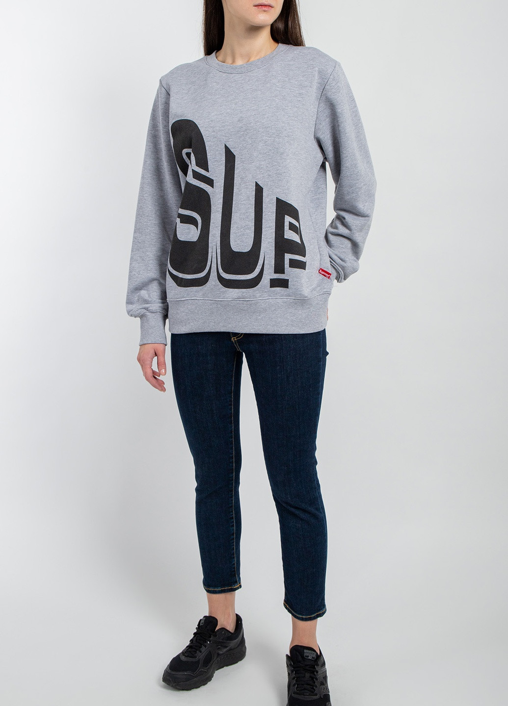 Сірий світшот Supreme Spain однотонний (251905329)