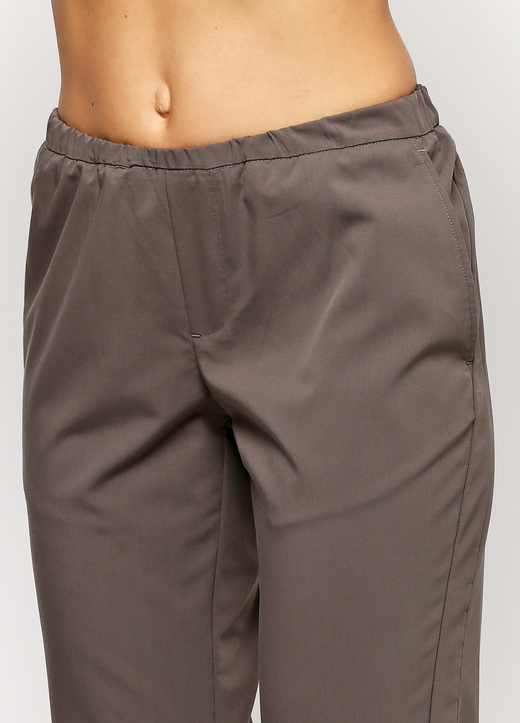 Темно-серые кэжуал демисезонные прямые брюки Zara