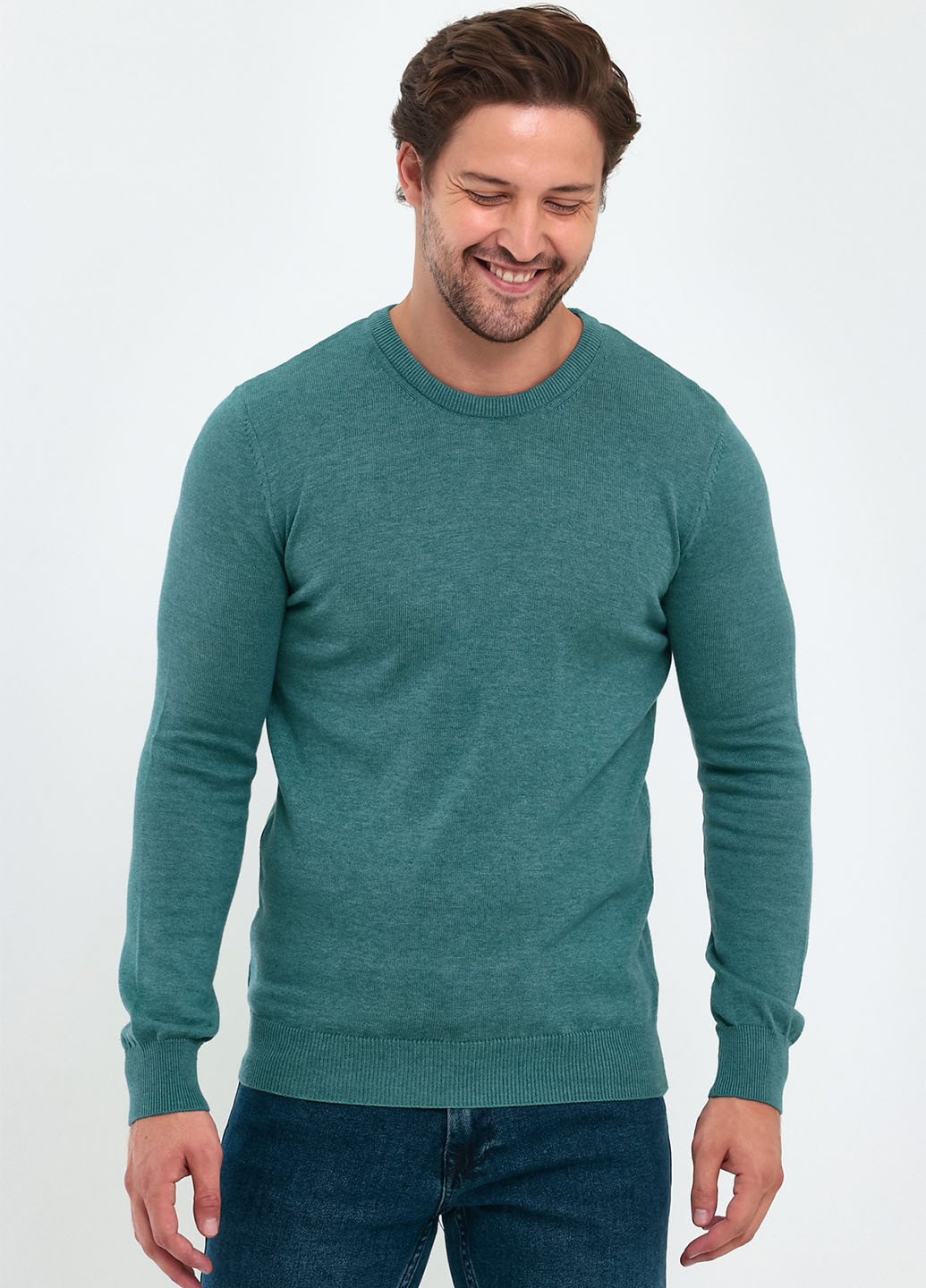 Світло-зелений демісезонний светр джемпер Trend Collection