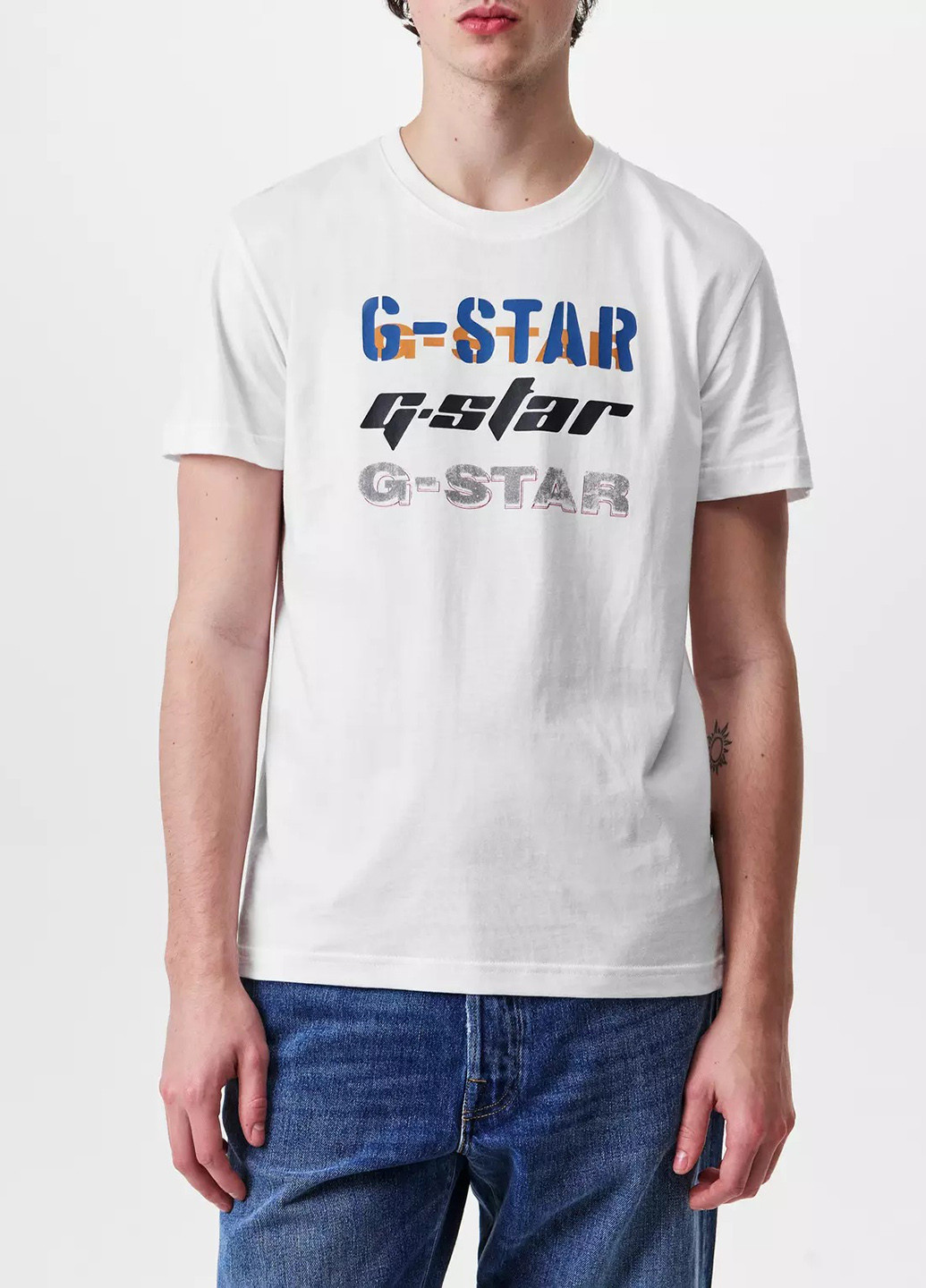 Белая футболка G-Star Raw