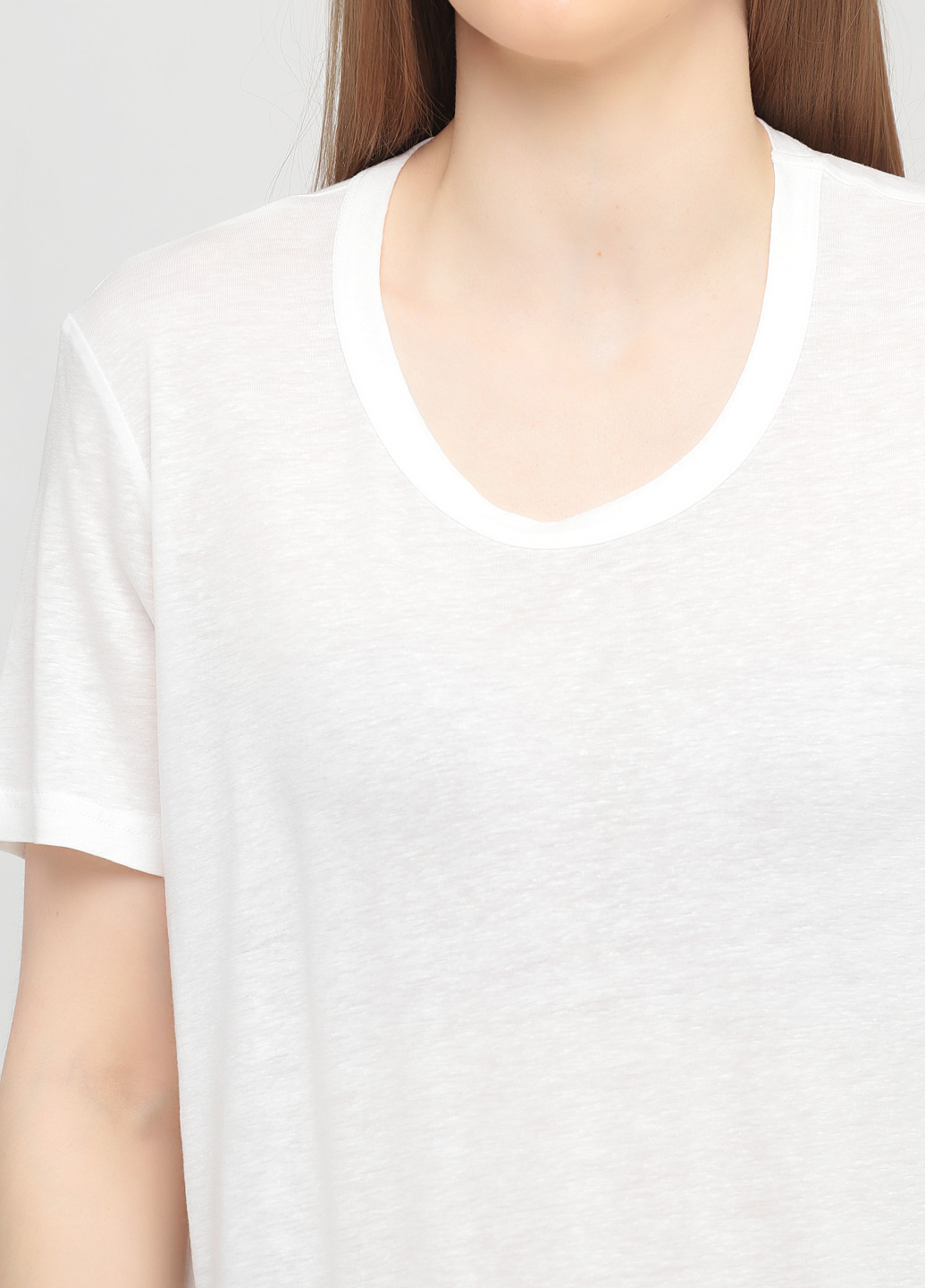 Молочная летняя футболка Massimo Dutti