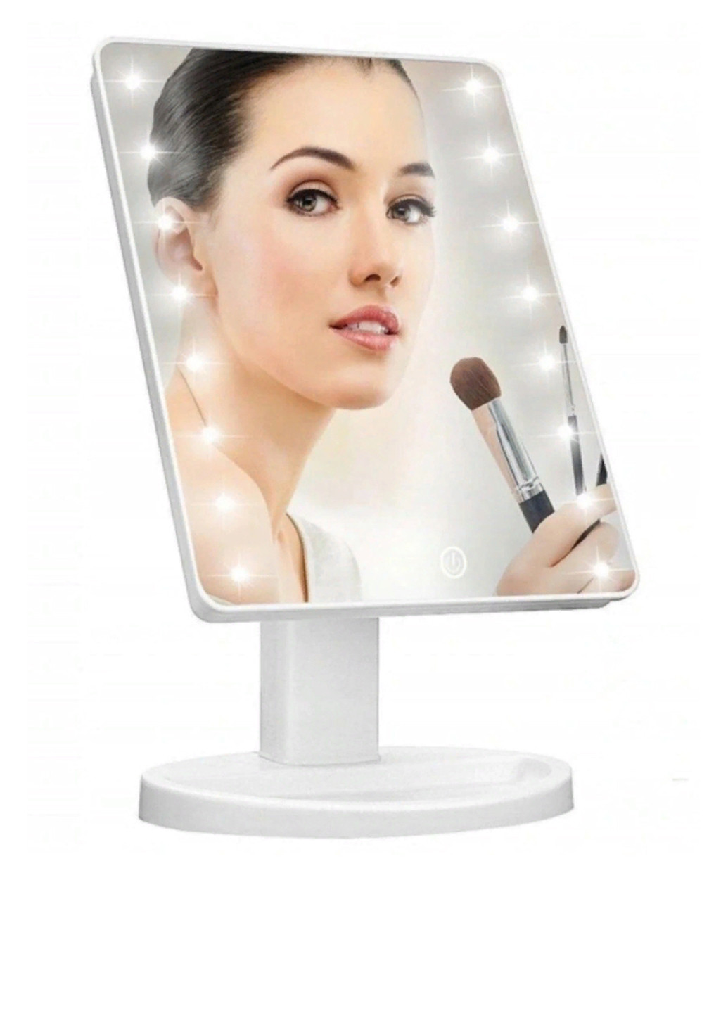 Настільне дзеркало для макіяжу з підсвічуванням, 21.5х17 см TV-magazin (257286609)