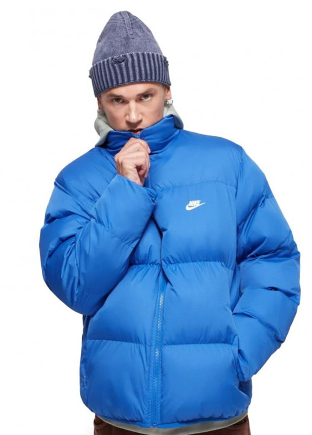 Голубая демисезонная куртка fb7368-480 Nike M NK CLUB PUFFER JKT