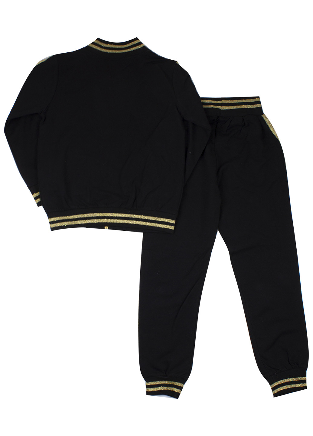 Чорний демісезонний костюм (кофта, штани) брючний Breeze