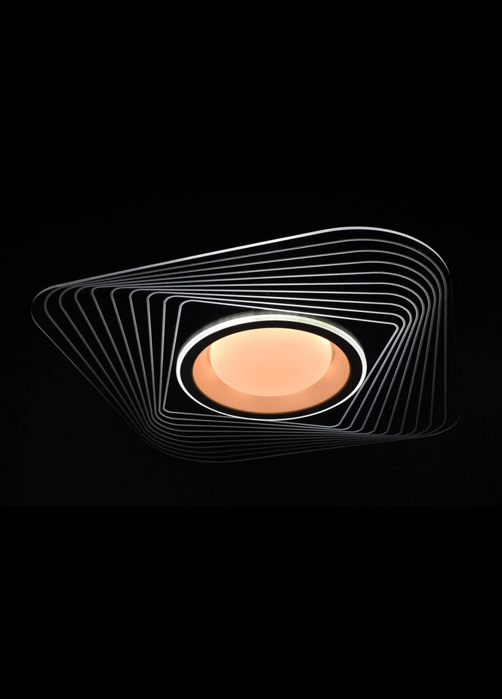 Люстра стельова LED з пультом 1710/500 Чорний 7х49х49 см. Handmade (234539889)