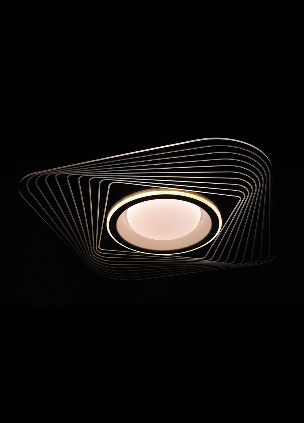 Люстра стельова LED з пультом 1710/500 Чорний 7х49х49 см. Handmade (234539889)