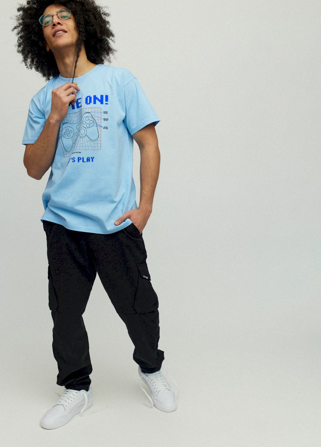 Голубая футболка мужская YAPPI