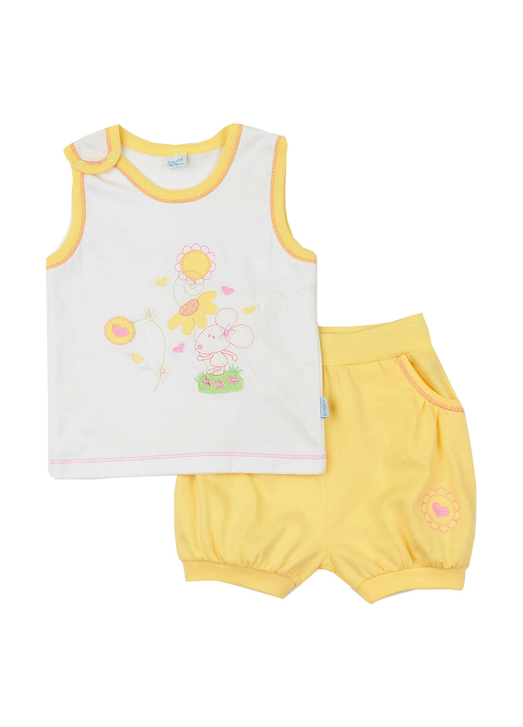Желтый летний комплект (майка, шорты) Ляля
