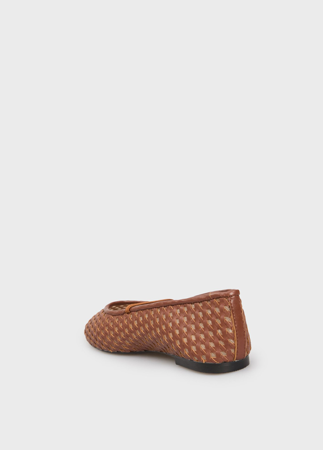 Женские балетки PRPY | светло-коричневые однотонные плетение натуральная кожа (332364825)