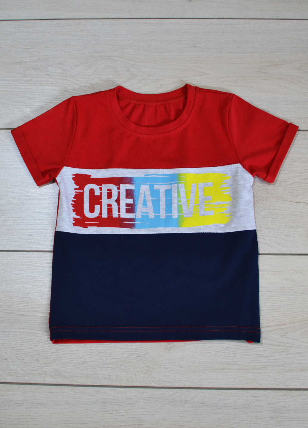 Красная летняя футболка для мальчика creative Витуся